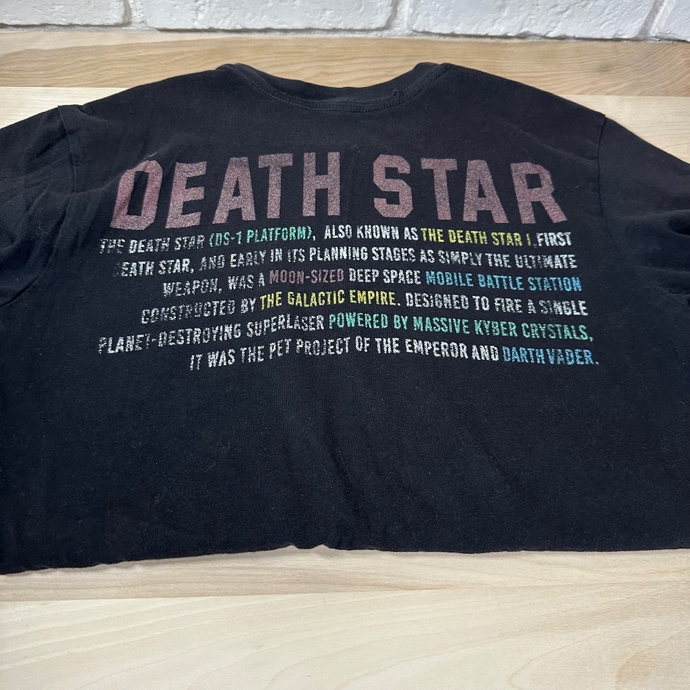 Star Wars Death Star and Tie Fighters T-shirt boys size XL - Picture 6 of 7